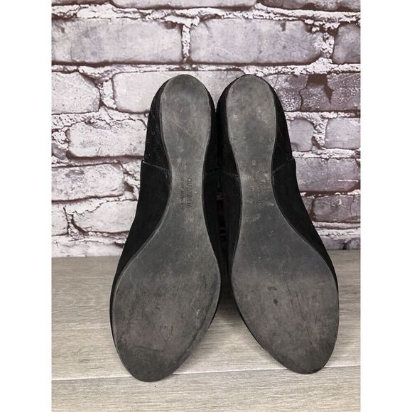 Aquatalia Black Suede Leather Wedge Back Zipper Booties Women’s Sz 8M US/38.5EU - Picture 6 of 16